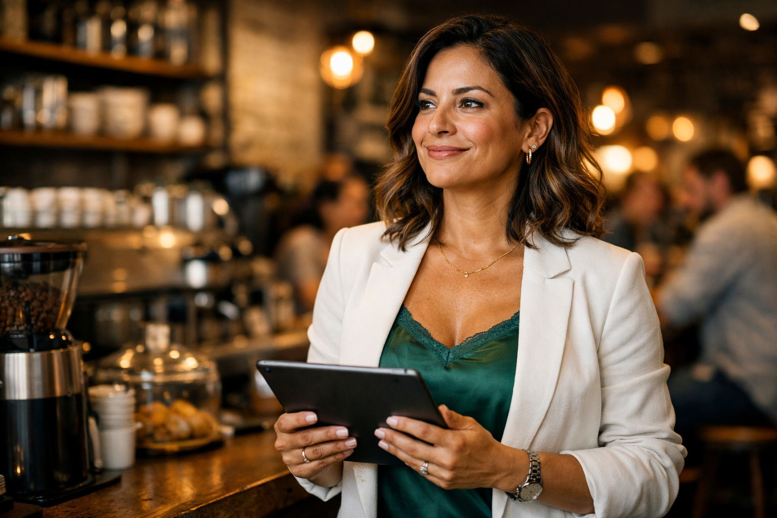 Empresário planejando o futuro do seu negócio